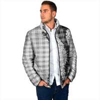 Gray Hawaii Palaka Padded Jacket Hawaiian Honohono Lei