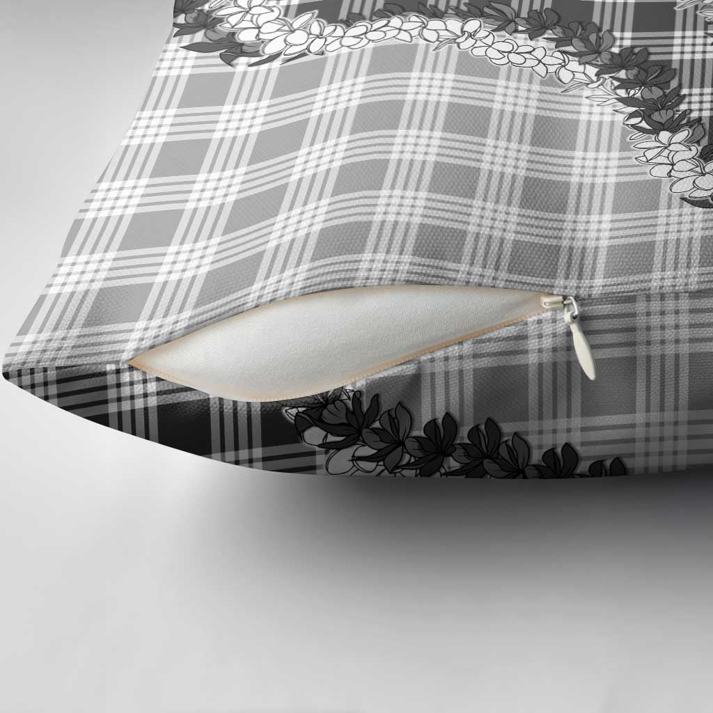 Gray Hawaii Palaka Pillow Cover Hawaiian Honohono Lei