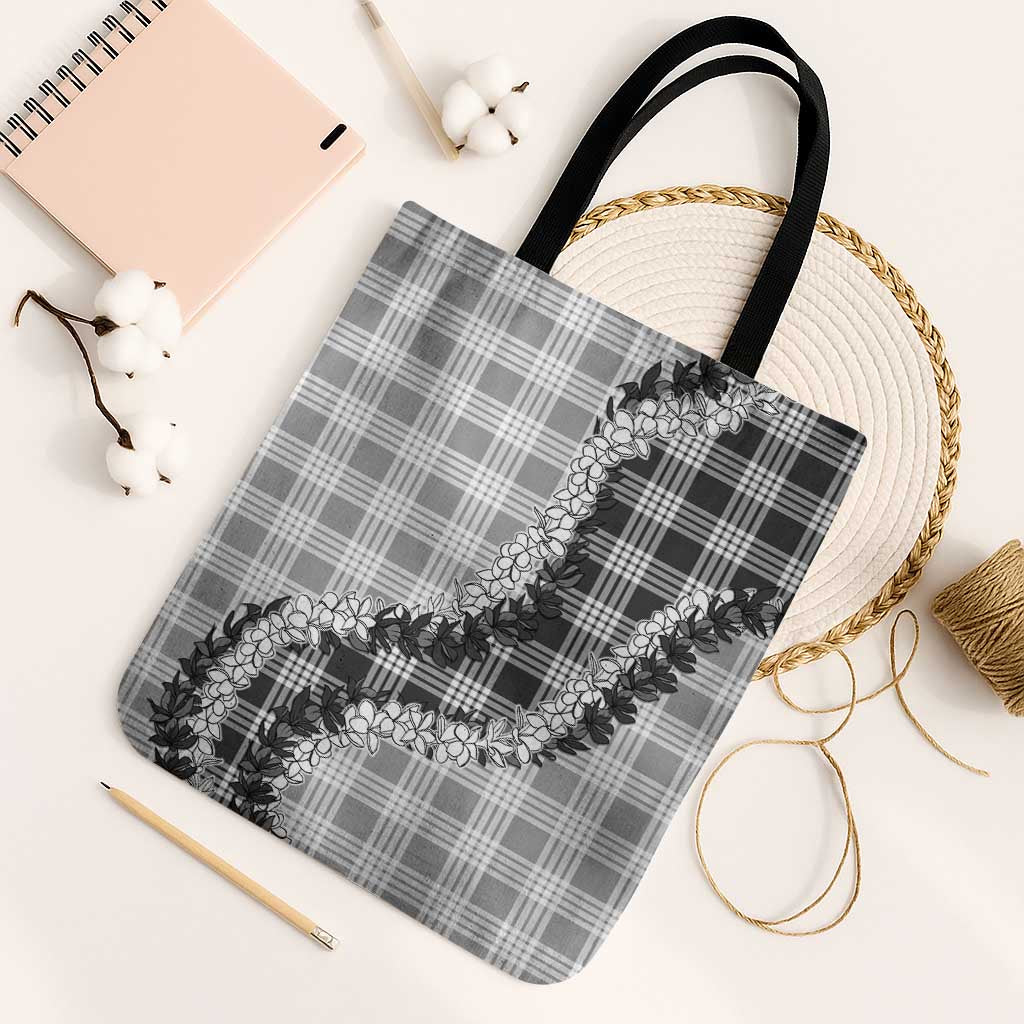 Gray Hawaii Palaka Tote Bag Hawaiian Honohono Lei