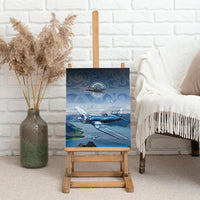 New Zealand Wanaka Air Show Canvas Wall Art With Maori Pattern