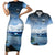 New Zealand Wanaka Air Show Couples Matching Short Sleeve Bodycon Dress and Hawaiian Shirt With Maori Pattern