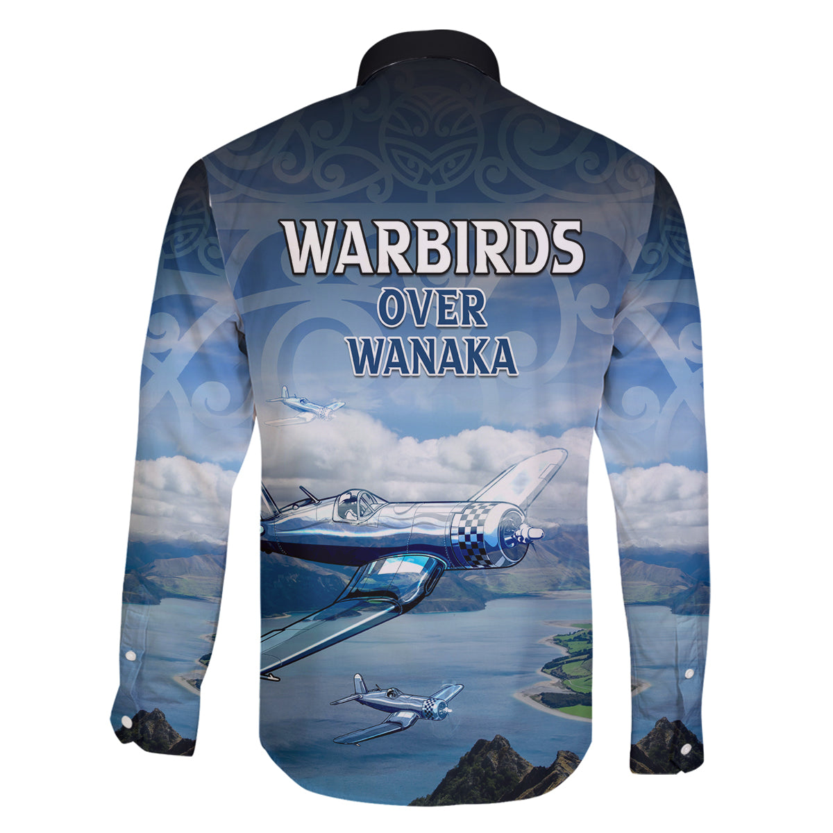 New Zealand Wanaka Air Show Family Matching Puletasi and Hawaiian Shirt With Maori Pattern LT05 - Polynesian Pride