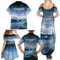 New Zealand Wanaka Air Show Family Matching Summer Maxi Dress and Hawaiian Shirt With Maori Pattern