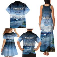 New Zealand Wanaka Air Show Family Matching Tank Maxi Dress and Hawaiian Shirt With Maori Pattern