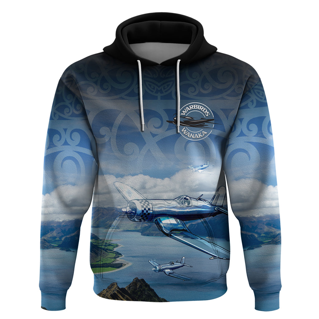 New Zealand Wanaka Air Show Hoodie With Maori Pattern