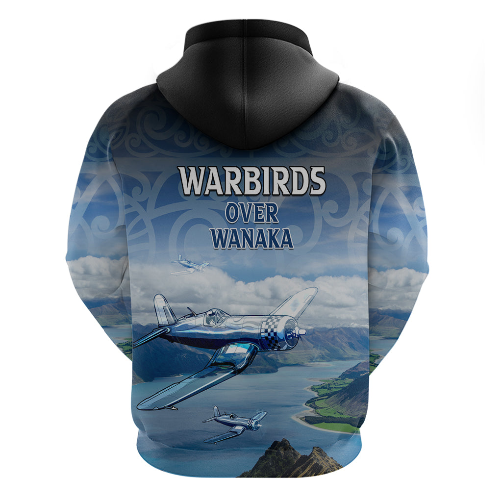 New Zealand Wanaka Air Show Zip Hoodie With Maori Pattern