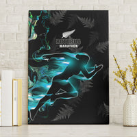 New Zealand Marathon Canvas Wall Art Silver Fern Paua Shell Simple Style