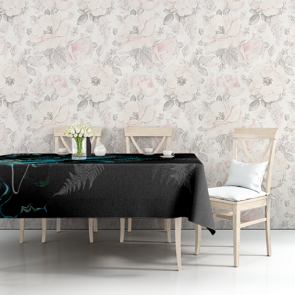 New Zealand Marathon Tablecloth Silver Fern Paua Shell Simple Style