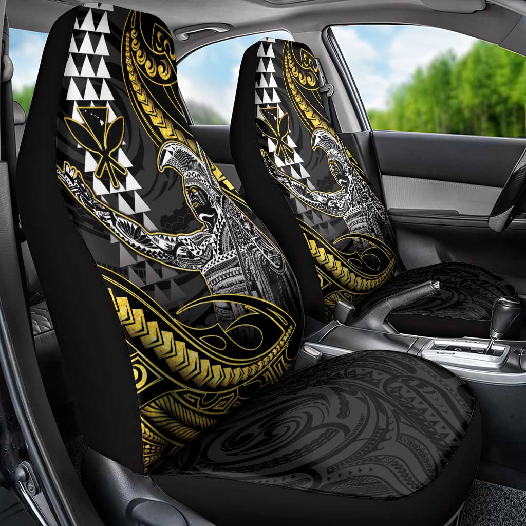 Hawaii King Kamehameha The Great Car Seat Cover Gold Tribal Tattoo