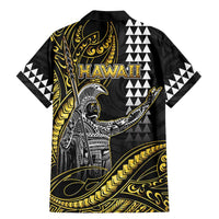 Hawaii King Kamehameha The Great Family Matching Mermaid Dress and Hawaiian Shirt Gold Tribal Tattoo