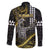 Hawaii King Kamehameha The Great Family Matching Mermaid Dress and Hawaiian Shirt Gold Tribal Tattoo