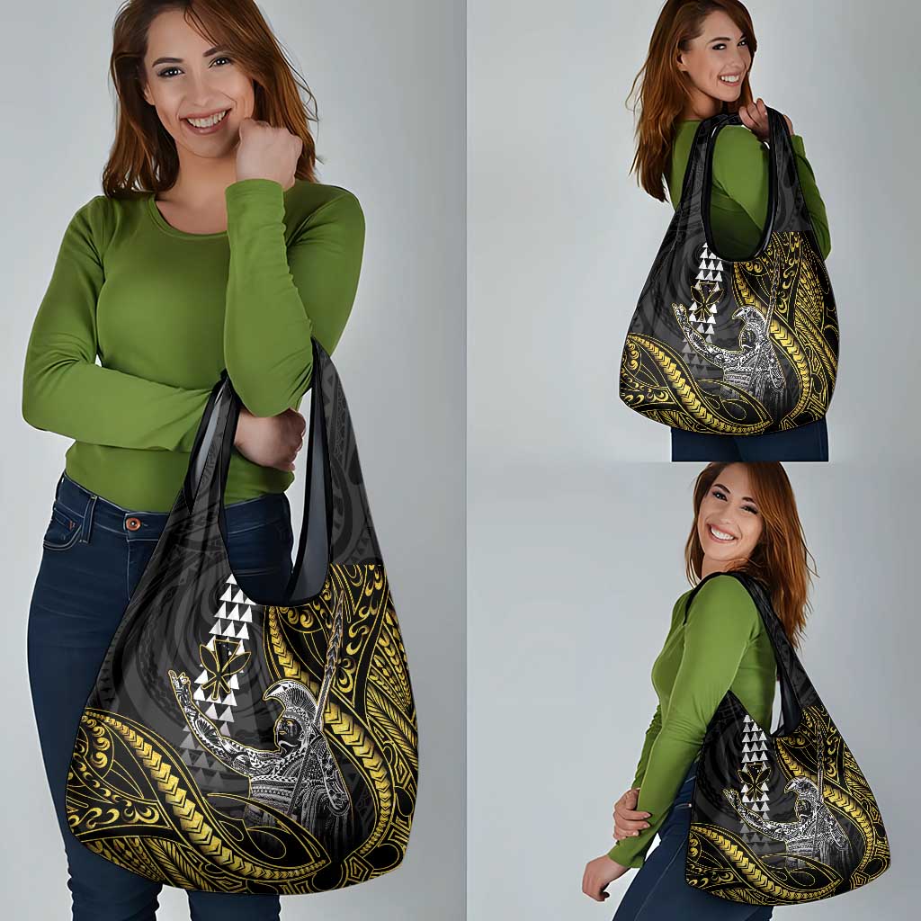 Hawaii King Kamehameha The Great Grocery Bag Gold Tribal Tattoo