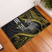 Hawaii King Kamehameha The Great Rubber Doormat Gold Tribal Tattoo