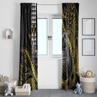 Hawaii King Kamehameha The Great Window Curtain Gold Tribal Tattoo