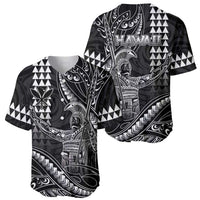 Hawaii King Kamehameha The Great Baseball Jersey Black Tribal Tattoo