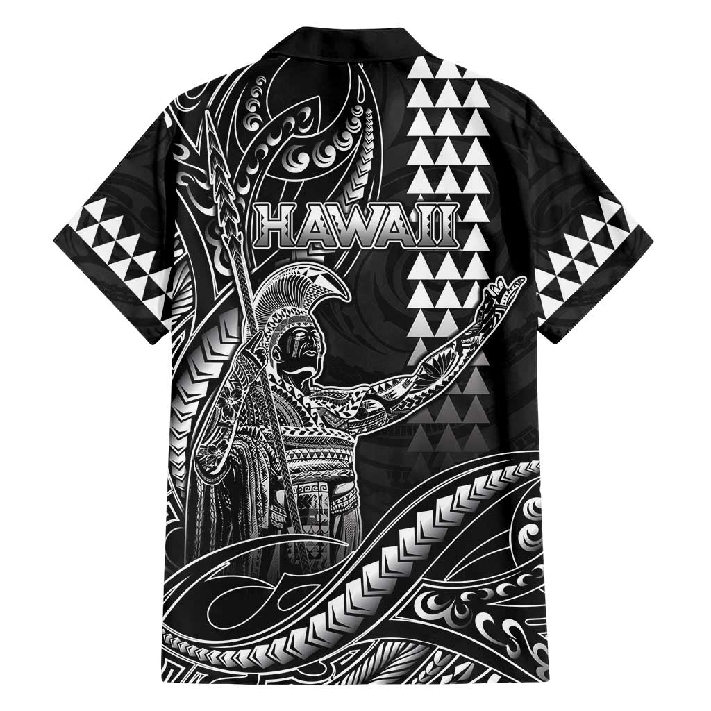 Hawaii King Kamehameha The Great Hawaiian Shirt Black Tribal Tattoo