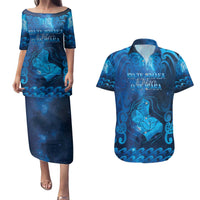 Personalised New Zealand Mother's Day Couples Matching Puletasi and Hawaiian Shirt Ko Te Whaea Te Takere O Te Waka