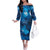 Personalised New Zealand Mother's Day Family Matching Off The Shoulder Long Sleeve Dress and Hawaiian Shirt Ko Te Whaea Te Takere O Te Waka