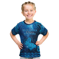 Personalised New Zealand Mother's Day Kid T Shirt Ko Te Whaea Te Takere O Te Waka