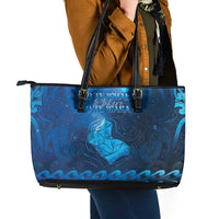 New Zealand Mother's Day Leather Tote Bag Ko Te Whaea Te Takere O Te Waka LT05 - Polynesian Pride