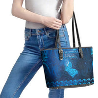 New Zealand Mother's Day Leather Tote Bag Ko Te Whaea Te Takere O Te Waka LT05 - Polynesian Pride