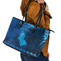 New Zealand Mother's Day Leather Tote Bag Ko Te Whaea Te Takere O Te Waka LT05 - Polynesian Pride