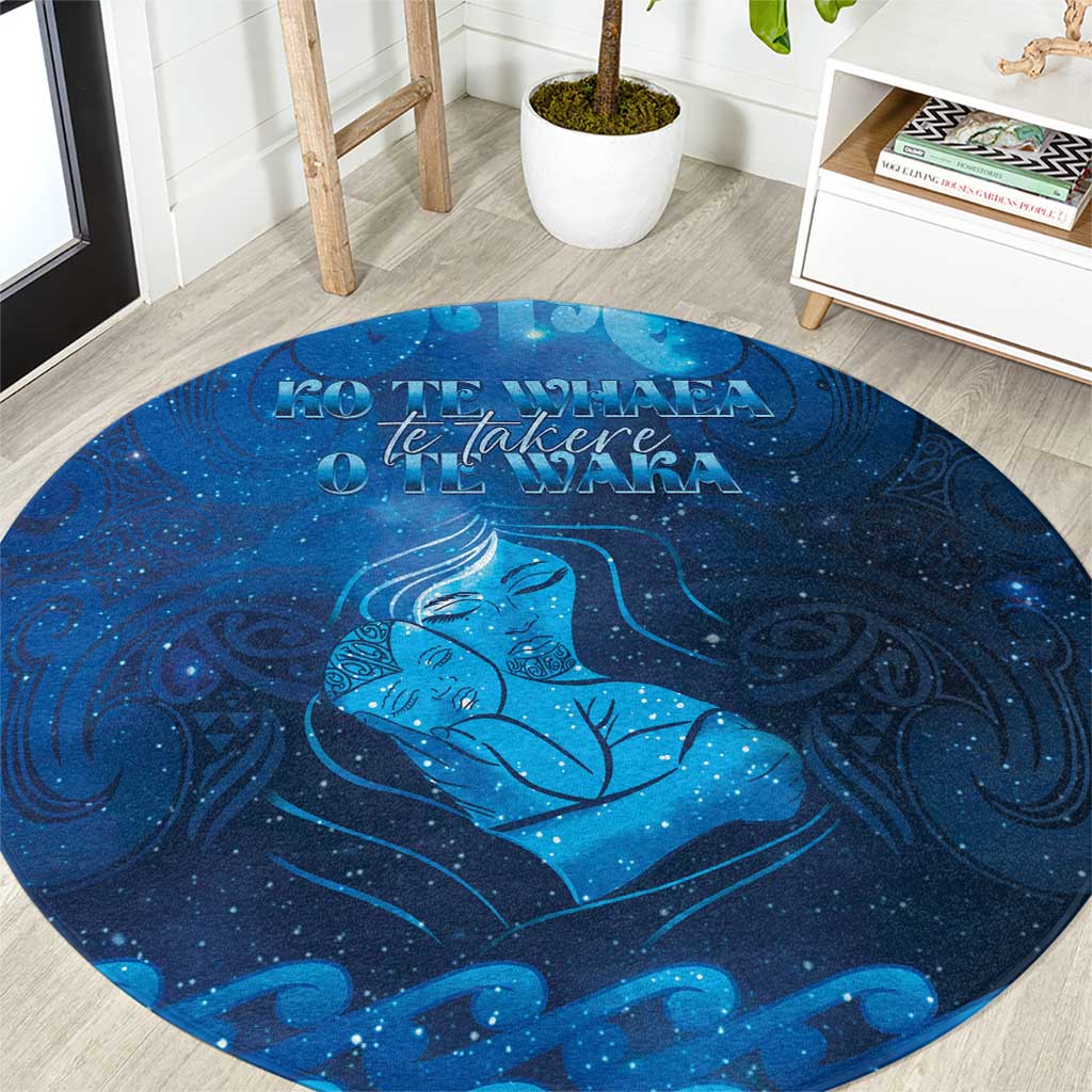 New Zealand Mother's Day Round Carpet Ko Te Whaea Te Takere O Te Waka