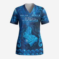 Personalised New Zealand Mother's Day Scrub Top Ko Te Whaea Te Takere O Te Waka - Polynesian Pride