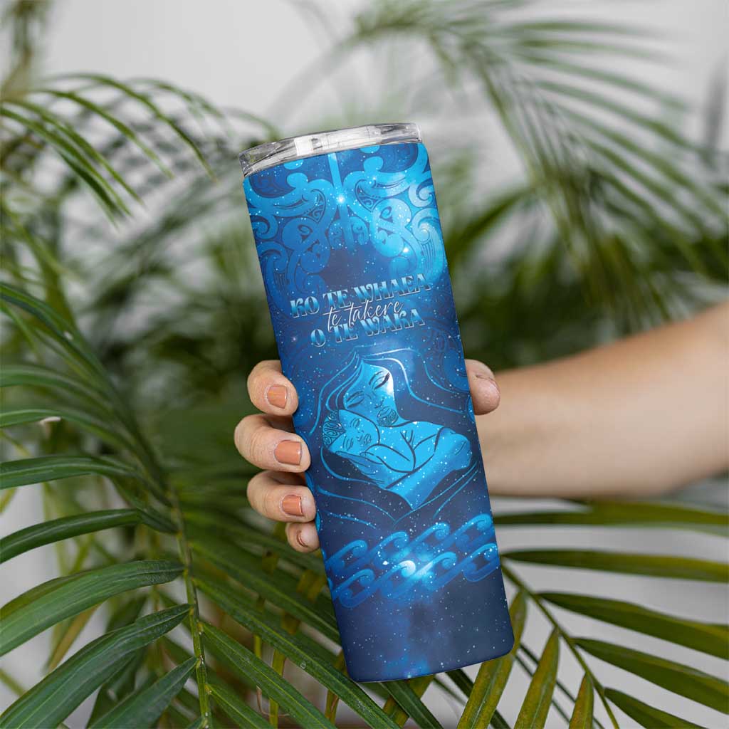 Personalised New Zealand Mother's Day Skinny Tumbler Ko Te Whaea Te Takere O Te Waka LT05 - Polynesian Pride