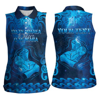 Personalised New Zealand Mother's Day Women Sleeveless Polo Shirt Ko Te Whaea Te Takere O Te Waka LT05 - Polynesian Pride