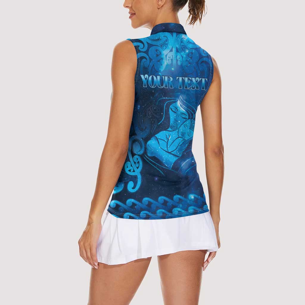 Personalised New Zealand Mother's Day Women Sleeveless Polo Shirt Ko Te Whaea Te Takere O Te Waka LT05 - Polynesian Pride