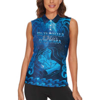 Personalised New Zealand Mother's Day Women Sleeveless Polo Shirt Ko Te Whaea Te Takere O Te Waka LT05 - Polynesian Pride