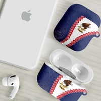 American Samoa Eagle AirPods Case Polynesian Tribal Pattern Curve Style