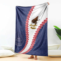 American Samoa Eagle Blanket Polynesian Tribal Pattern Curve Style