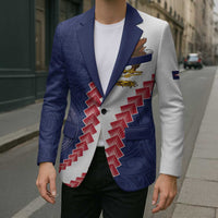 American Samoa Eagle Blazer Polynesian Tribal Pattern Curve Style