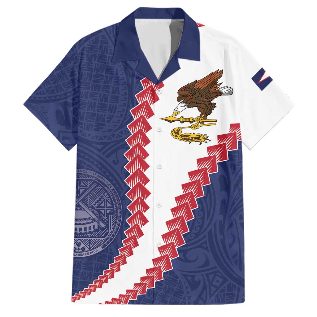 American Samoa Eagle Family Matching Long Sleeve Bodycon Dress and Hawaiian Shirt Polynesian Tribal Pattern Curve Style