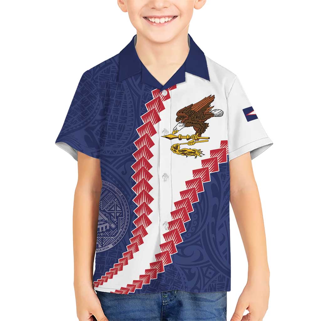 American Samoa Eagle Family Matching Summer Maxi Dress and Hawaiian Shirt Polynesian Tribal Pattern Curve Style
