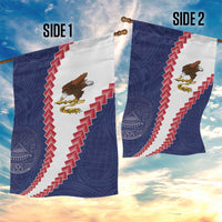 American Samoa Eagle Garden Flag Polynesian Tribal Pattern Curve Style