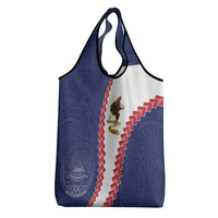 American Samoa Eagle Grocery Bag Polynesian Tribal Pattern Curve Style