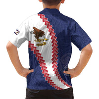 American Samoa Eagle Hawaiian Shirt Polynesian Tribal Pattern Curve Style