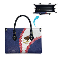 American Samoa Eagle Leather Bag Polynesian Tribal Pattern Curve Style