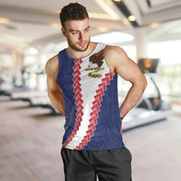 American Samoa Eagle Men Tank Top Polynesian Tribal Pattern Curve Style