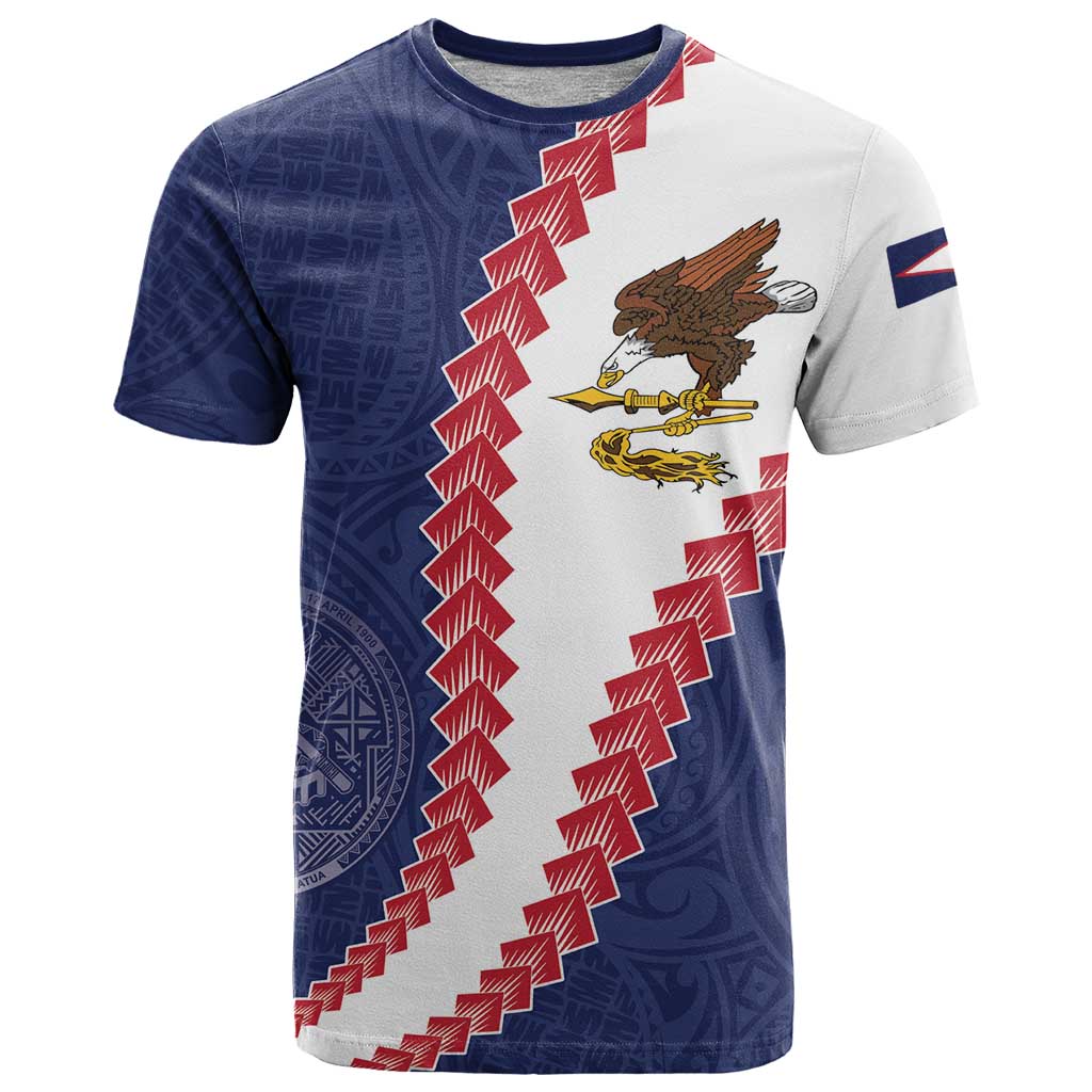 American Samoa Eagle T Shirt Polynesian Tribal Pattern Curve Style