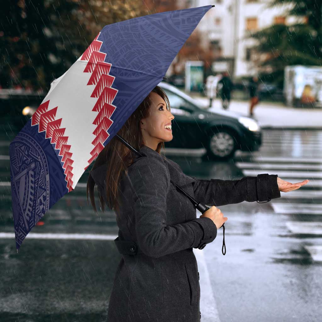 American Samoa Eagle Umbrella Polynesian Tribal Pattern Curve Style