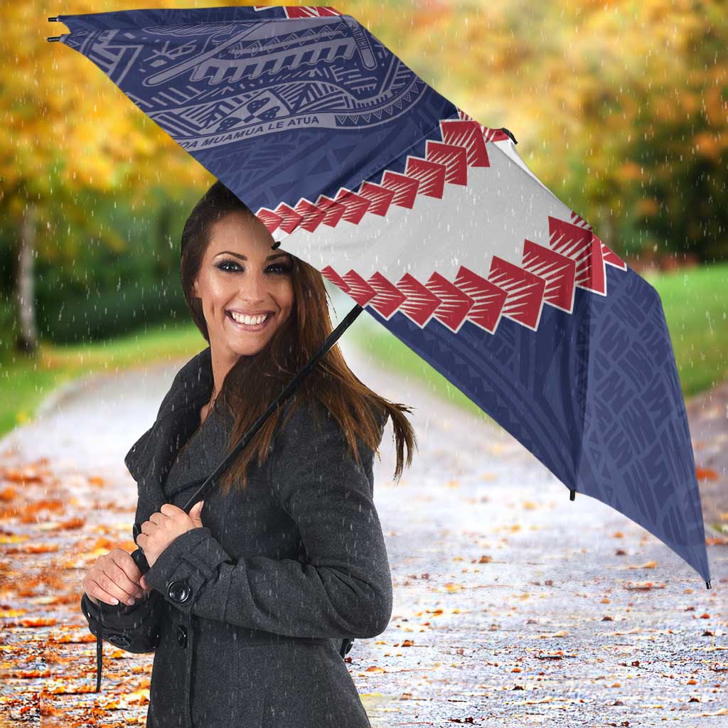 American Samoa Eagle Umbrella Polynesian Tribal Pattern Curve Style
