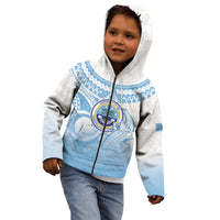 Micronesia Constitution Day Kid Hoodie Polynesian Tribal Tattoo Simple Style