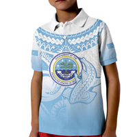 Micronesia Constitution Day Kid Polo Shirt Polynesian Tribal Tattoo Simple Style