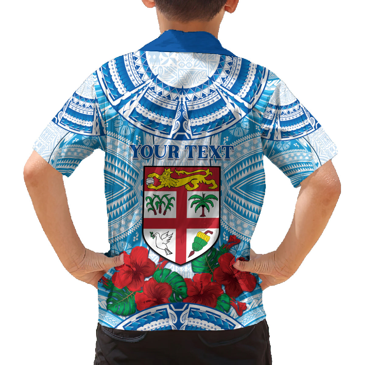 Personalised Fiji Ratu Sir Lala Sukuna Day Family Matching Puletasi and Hawaiian Shirt Hibiscus Tapa Pattern LT05 - Polynesian Pride