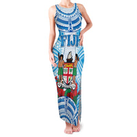 Personalised Fiji Ratu Sir Lala Sukuna Day Family Matching Tank Maxi Dress and Hawaiian Shirt Hibiscus Tapa Pattern