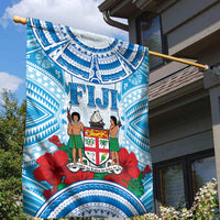Fiji Ratu Sir Lala Sukuna Day Garden Flag Hibiscus Tapa Pattern